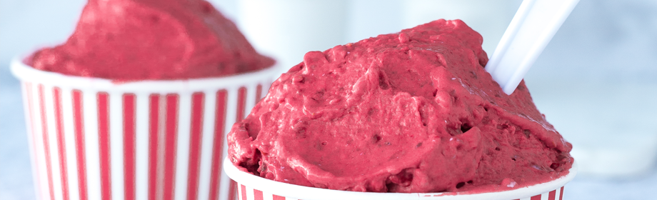 Glace framboises-yaourt